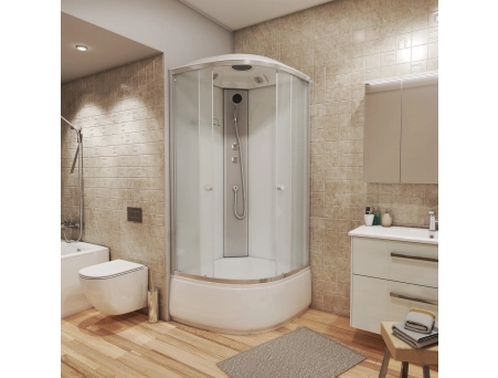 Душевая кабина Niagara Eco E80/40/MT 80x80 с высоким поддоном, матовым стеклом - фото 3