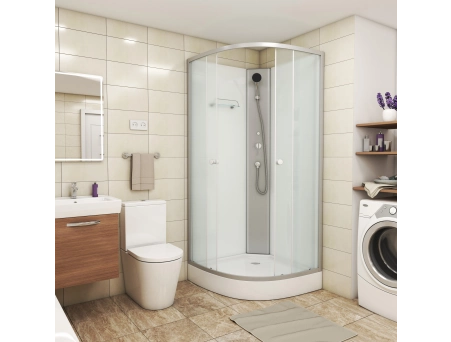 Душевая кабина Niagara Eco E90/13/MT/BK 90x90 с низким поддоном, матовым стеклом - фото 3
