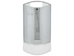 Душевая кабина Niagara Eco E80/40/MT/BK 80x80 высокий поддон, матовое стекло