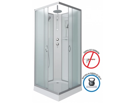 Душевая кабина Niagara Classic NG-1101-14BKT 90x90 с низким поддоном, матовым стеклом 11011423BKT - фото 2