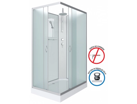 Душевая кабина Niagara Classic NG-43085-14QBKT 100x80 с низким поддоном, матовым стеклом 430853QBKT - фото 2