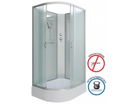Душевая кабина Niagara Classic NG-33094-14RBK 100x90 со средним поддоном, матовым стеклом 330944RBK - фото 2
