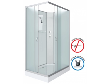 Душевая кабина Niagara Classic NG-43185-14QBK 110x80 с низким поддоном, матовым стеклом 431853QBK - фото 2