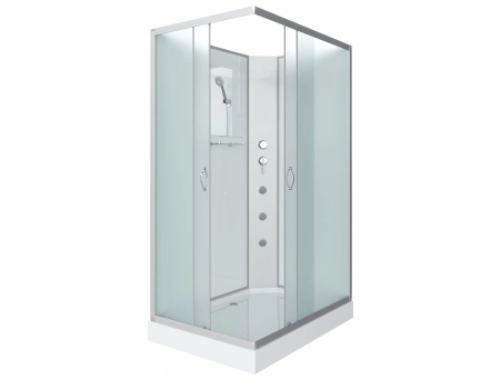 Душевая кабина Niagara Classic NG-43185-14QBKG 110x80 с низким поддоном, матовым стеклом 431853QBKG