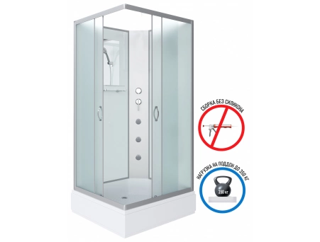 Душевая кабина Niagara Classic NG-33984-14QBKG 90x80 со средним поддоном, матовым стеклом 339844QBKG - фото 2