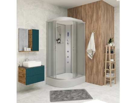 Душевая кабина Niagara Classic NG-33094-14RF 100x90 со средним поддоном, матовым стеклом 330944RF - фото 3