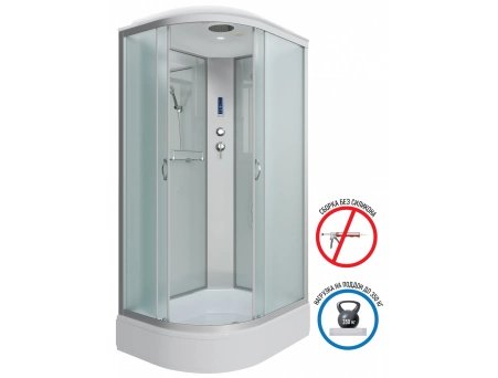 Душевая кабина Niagara Classic NG-33094-14RP 100x90 со средним поддоном, матовым стеклом 330944RP - фото 2