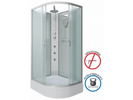 Душевая кабина Niagara Classic NG-33984-14LBKTG 90x80 со средним поддоном, матовым стеклом 339844LBKTG - фото 3