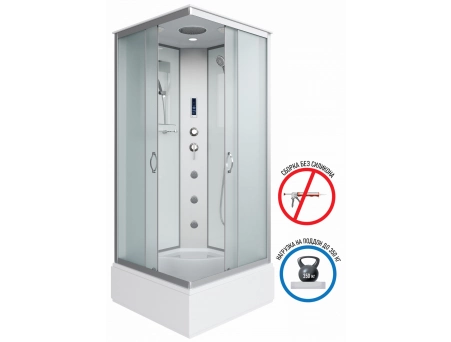 Душевая кабина Niagara Classic NG-1108-14F 90x90 со средним поддоном, матовым стеклом 11081424F - фото 3