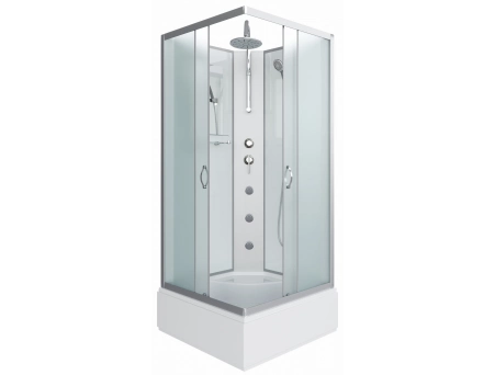 Душевая кабина Niagara Classic NG-1108-14BKTG 90x90 со средним поддоном, матовым стеклом 11081424BKTG