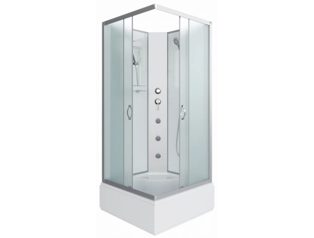 Душевая кабина Niagara Classic NG-1108-14BKG 90x90 со средним поддоном, матовым стеклом 11081424BKG