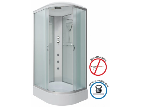 Душевая кабина Niagara Classic NG-33094-14LG 100x90 со средним поддоном, матовым стеклом 330944LG - фото 3