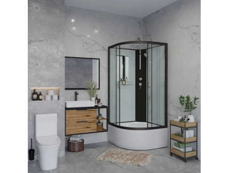 Душевая кабина Niagara Classic NG-6708-14BKT 90x90 с высоким поддоном, прозрачным стеклом 67081414BKT - фото 3