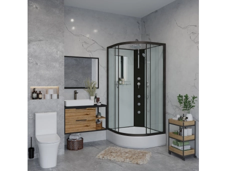 Душевая кабина Niagara Classic NG-6701-14BKTG 90x90 со средним поддоном, прозрачным стеклом 67011414BKTG - фото 3