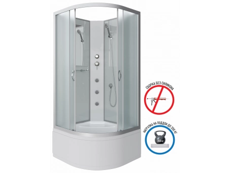 Душевая кабина Niagara Classic NG-2309-14BKG 100x100 с высоким поддоном, матовым стеклом 23091424BKG - фото 2
