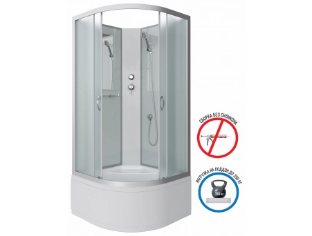 Душевая кабина Niagara Classic NG-2309-14BK 100x100 с высоким поддоном, матовым стеклом 23091424BK - фото 2