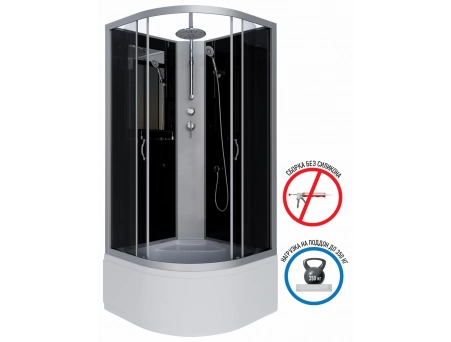 Душевая кабина Niagara Classic NG-2509-14BKT 100x100 с высоким поддоном, тонированным стеклом 25091434BKT - фото 2