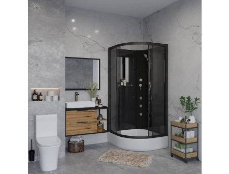 Душевая кабина Niagara Classic NG-6501-14BKG 90x90 со средним поддоном, тонированным стеклом 65011434BKG - фото 3