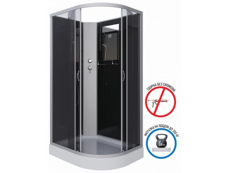 Душевая кабина Niagara Classic NG-3512-14LBK 120x80 с низким поддоном, тонированным стеклом 35121433LBK - фото 2