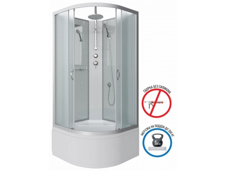 Душевая кабина Niagara Classic NG-2307-14BKT 80x80 с высоким поддоном, матовым стеклом 23071424BKT - фото 2