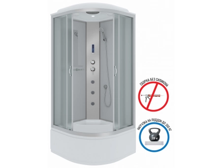 Душевая кабина Niagara Classic NG-2308-14F 90x90 с высоким поддоном, матовым стеклом 23081424F - фото 2