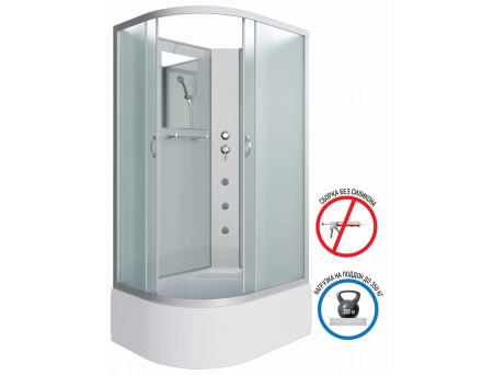 Душевая кабина Niagara Classic NG-2310-14RBKG 120x80 с высоким поддоном, матовым стеклом 23101424RBKG - фото 2