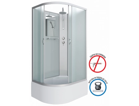 Душевая кабина Niagara Classic NG-2310-14RBKT 120x80 с высоким поддоном, матовым стеклом 23101424RBKT - фото 2