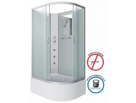 Душевая кабина Niagara Classic NG-2310-14LBKG 120x80 с высоким поддоном, матовым стеклом 23101424LBKG - фото 2
