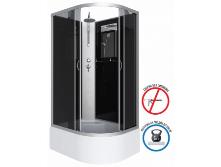 Душевая кабина Niagara Classic NG-2510-14LBKT 120x80 с высоким поддоном, тонированным стеклом 25101434LBKT - фото 2