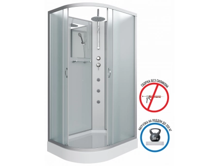 Душевая кабина Niagara Classic NG-3312-14RBKTG 120x80 с низким поддоном, матовым стеклом 33121423RBKTG - фото 2