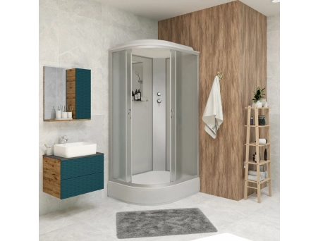 Душевая кабина Niagara Classic NG-33084-14R 100x80 со средним поддоном, матовым стеклом 330844R - фото 3