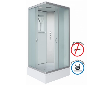 Душевая кабина Niagara Classic NG-33084-14Q 100x80 со средним поддоном, матовым стеклом 330844Q - фото 2