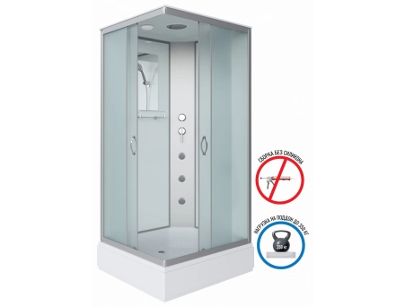 Душевая кабина Niagara Classic NG-33084-14QG 100x80 со средним поддоном, матовым стеклом 330844QG - фото 3