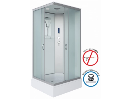 Душевая кабина Niagara Classic NG-33084-14QP 100x80 со средним поддоном, матовым стеклом 330844QP - фото 2