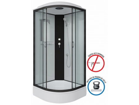 Душевая кабина Niagara Classic NG-6703-14 80x80 со средним поддоном, прозрачным стеклом 67031414 - фото 2