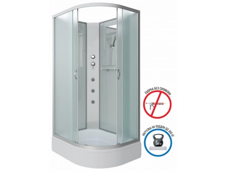Душевая кабина Niagara Classic NG-33294-14LBKG 120x90 со средним поддоном, матовым стеклом 332944LBKG - фото 2