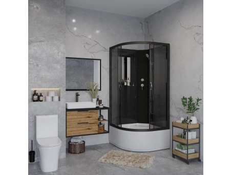 Душевая кабина Niagara Classic NG-6508-14BK 90x90 с высоким поддоном, тонированным стеклом 65081434BK - фото 3