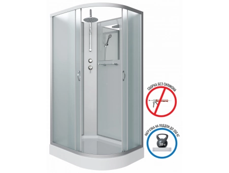 Душевая кабина Niagara Classic NG-3312-14LBKT 120x80 с низким поддоном, матовым стеклом 33121423LBKT - фото 2