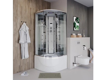 Душевая кабина Niagara Ultra NG-709-01 100x100 с высоким поддоном, прозрачным стеклом с рисунком 7090164 - фото 2