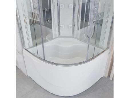 Душевая кабина Niagara Ultra NG-709-01 100x100 с высоким поддоном, прозрачным стеклом с рисунком 7090164 - фото 7