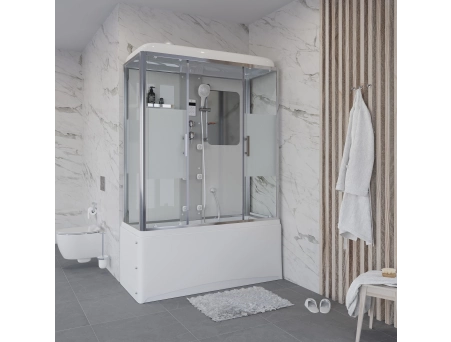 Душевая кабина Niagara Ultra NG-3170-01 170x75 с высоким поддоном, комбинированным стеклом (прозрачным, матовым) 31700164 - фото 3