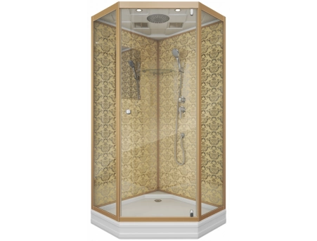 Душевая кабина Niagara Luxe NG-7702DG 100x100 с низким поддоном, прозрачным стеклом 7702DG