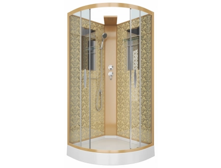 Душевая кабина Niagara Luxe NG-7715GBK 90x90 с низким поддоном, прозрачным стеклом 7715GBK