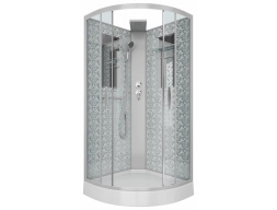 Душевая кабина Niagara Luxe NG-7715WBK 90x90 низкий поддон, прозрачное стекло