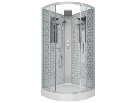 Душевая кабина Niagara Luxe NG-7715WBK 90x90 с низким поддоном, прозрачным стеклом 7715WBK