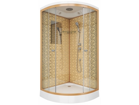 Душевая кабина Niagara Luxe NG-7701G 90x90 с низким поддоном, прозрачным стеклом 7701G