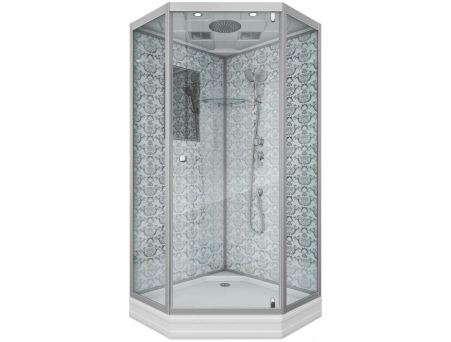 Душевая кабина Niagara Luxe NG-7702DW 100x100 с низким поддоном, прозрачным стеклом 7702DW