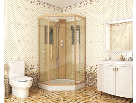 Душевая кабина Niagara Luxe NG-7799GBK 90x90 с низким поддоном, прозрачным стеклом 7799GBK - фото 2