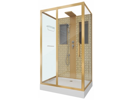 Душевая кабина Niagara Luxe NG-7711GBK 90x120 с низким поддоном, прозрачным стеклом 7711GBK