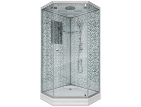Душевая кабина Niagara Luxe NG-7701DW 90x90 с низким поддоном, прозрачным стеклом 7701DW